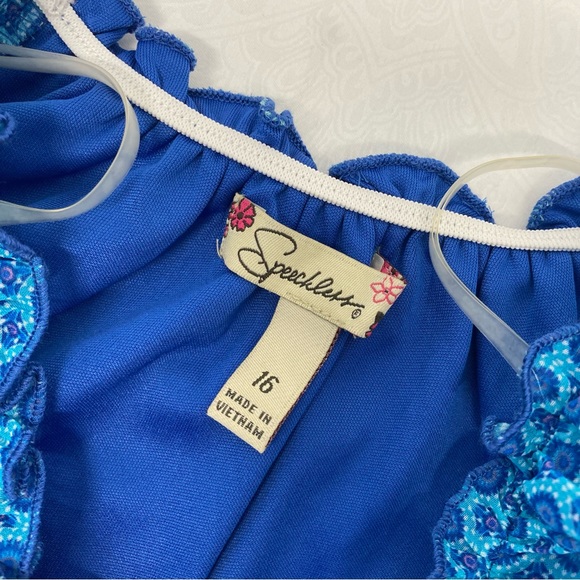 Speechless | Blue Sun Dress size 16 paisley print - Picture 10 of 13